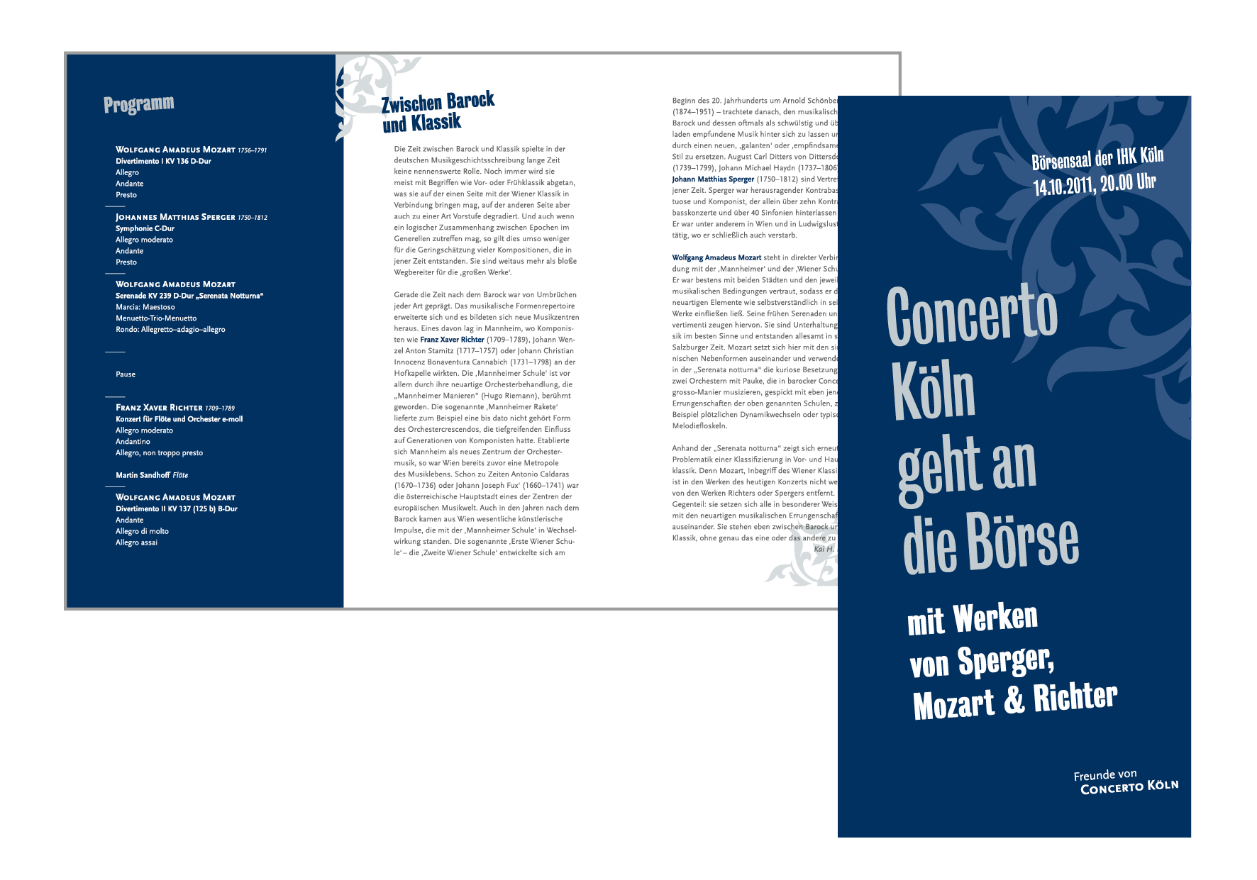 Programmheft für Concerto Köln